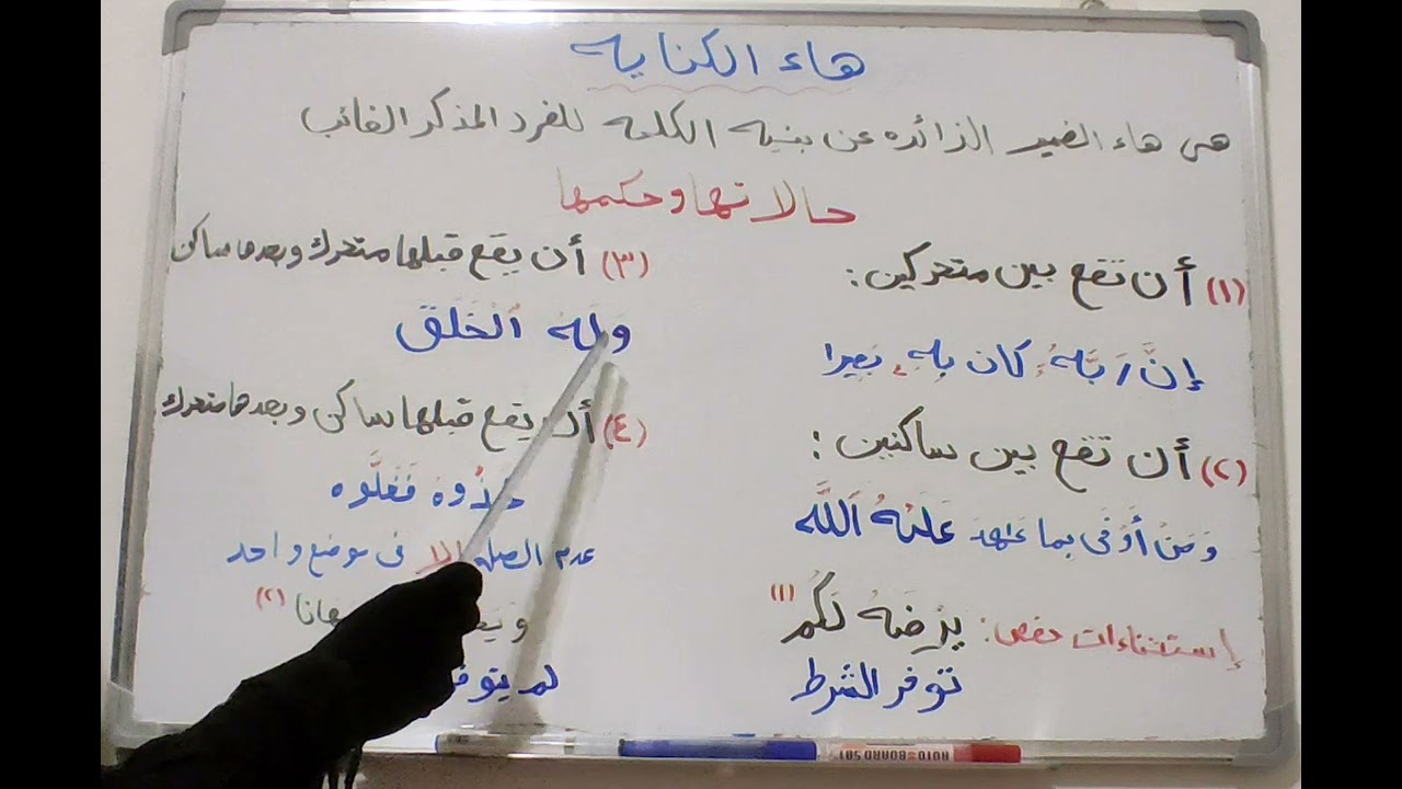 تعريف هاء الكنايه - حالاتها - حكمها - استثناءات حفص مع التفصيل👌