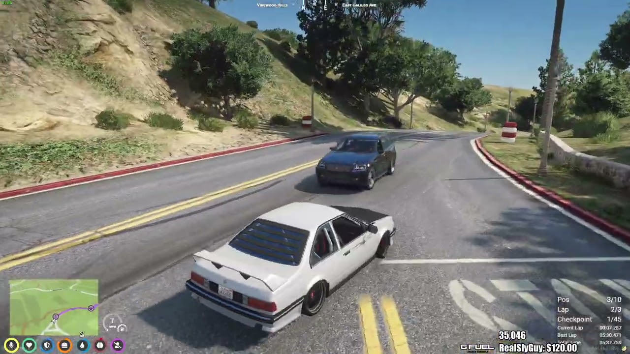 Chawa races in his new whip