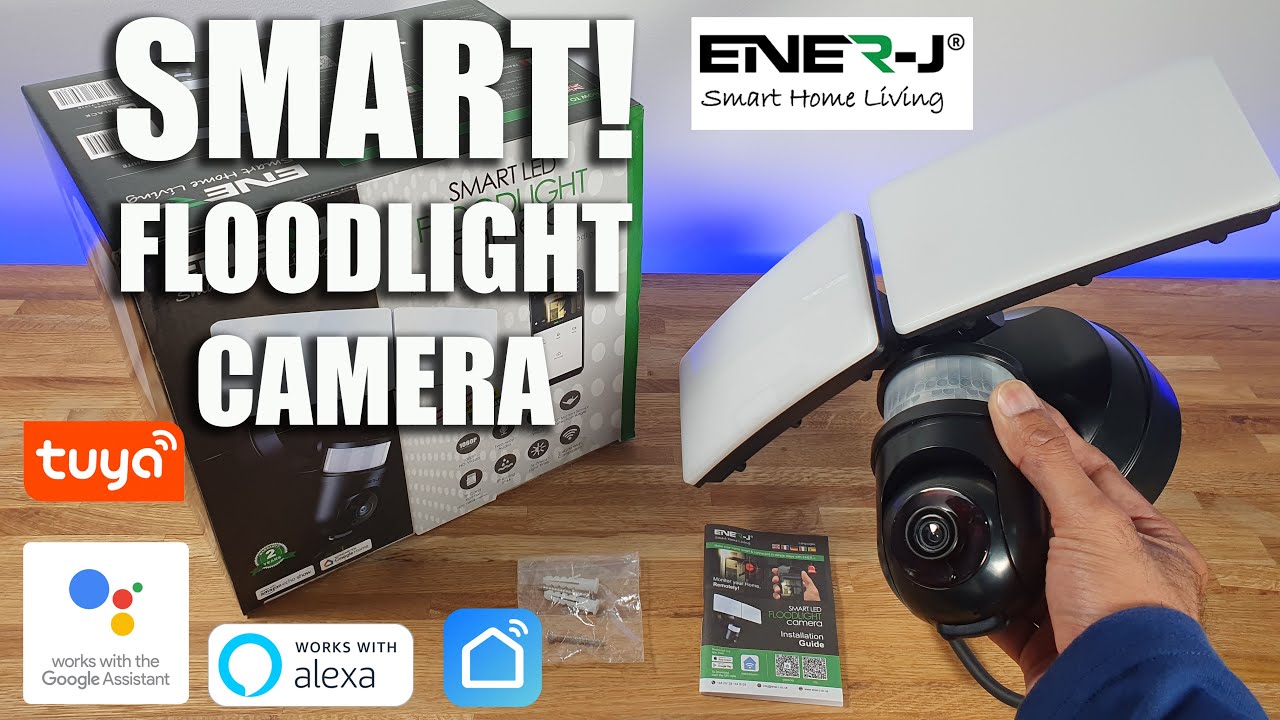 Smart Floodlight Pan & Tilt Camera from ENER-J Unboxing and Setup Review