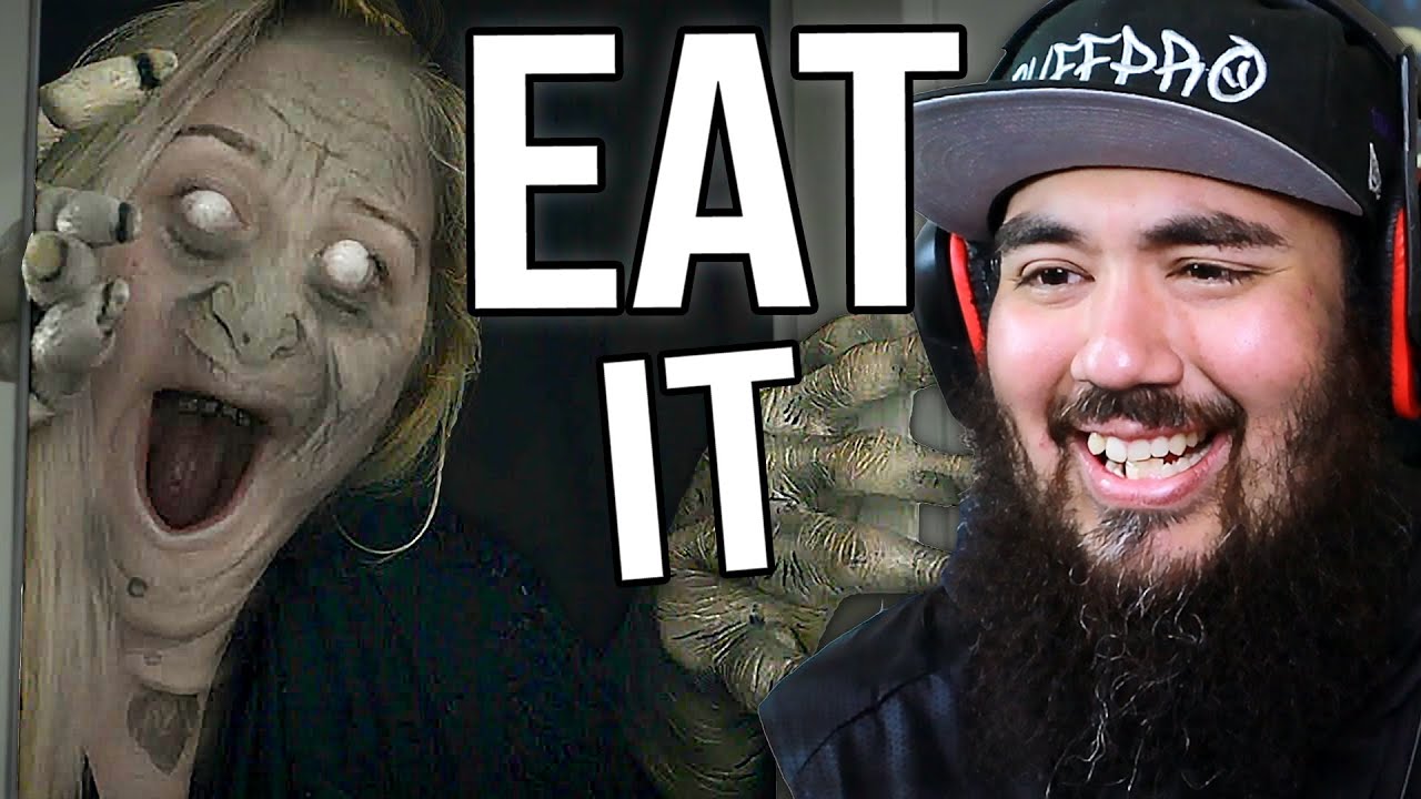 Dude Chokes On Carrot While Creepy Grandma Watches From The Closet