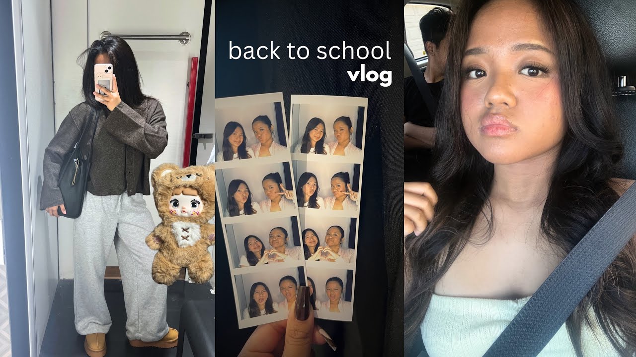 Back To School Vlog ! 📓🖤 | daily realistic school routine, study w me, unboxing, etc.