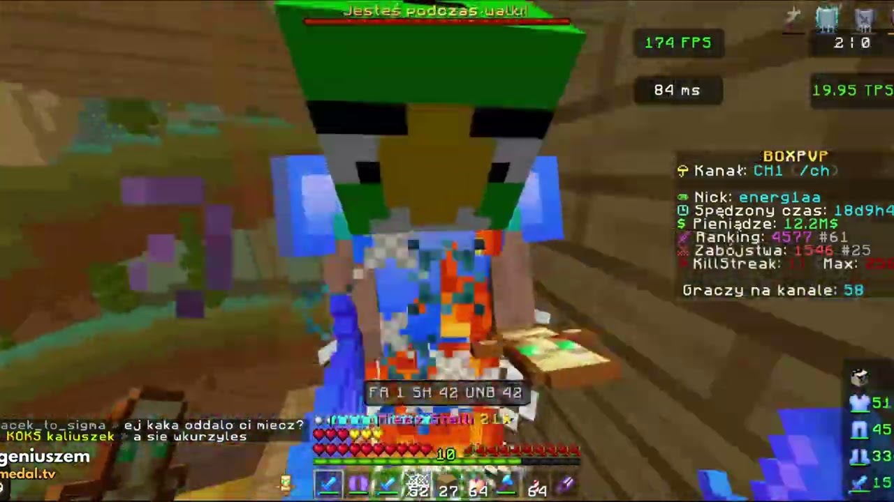 Dominacja box pvp na kokscraftcie #minecraft