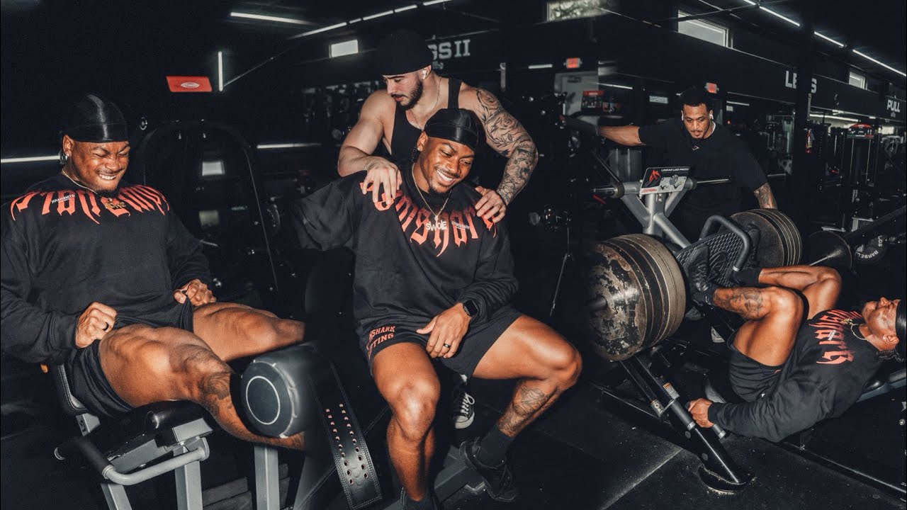 HEAVY SQUATS & PAINFUL LEG WORKOUT w/ THE GUYS 💪🏾🔥