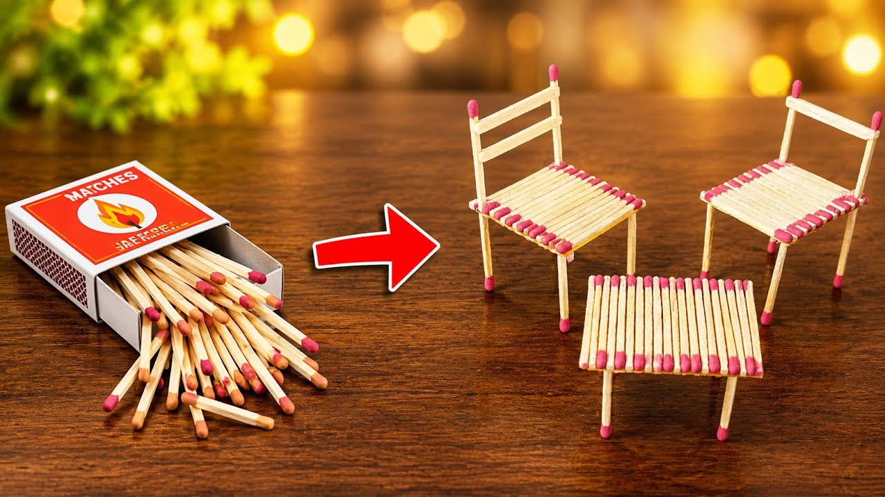 “Unbelievable Matchstick Art! Tiny Furniture You Must See!”