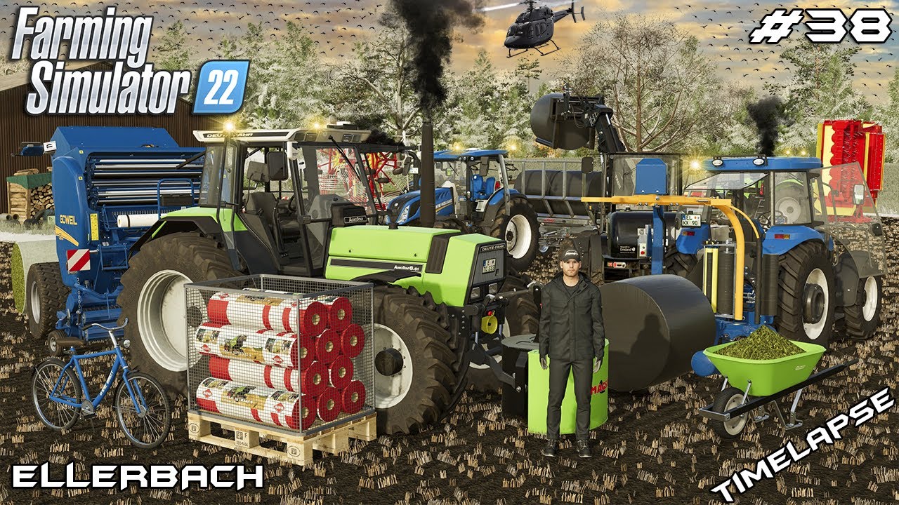 Harvesting WHOLECROP SILAGE in SNOW with @kedex | Ellerbach | Farming Simulator 22 | Episode 38