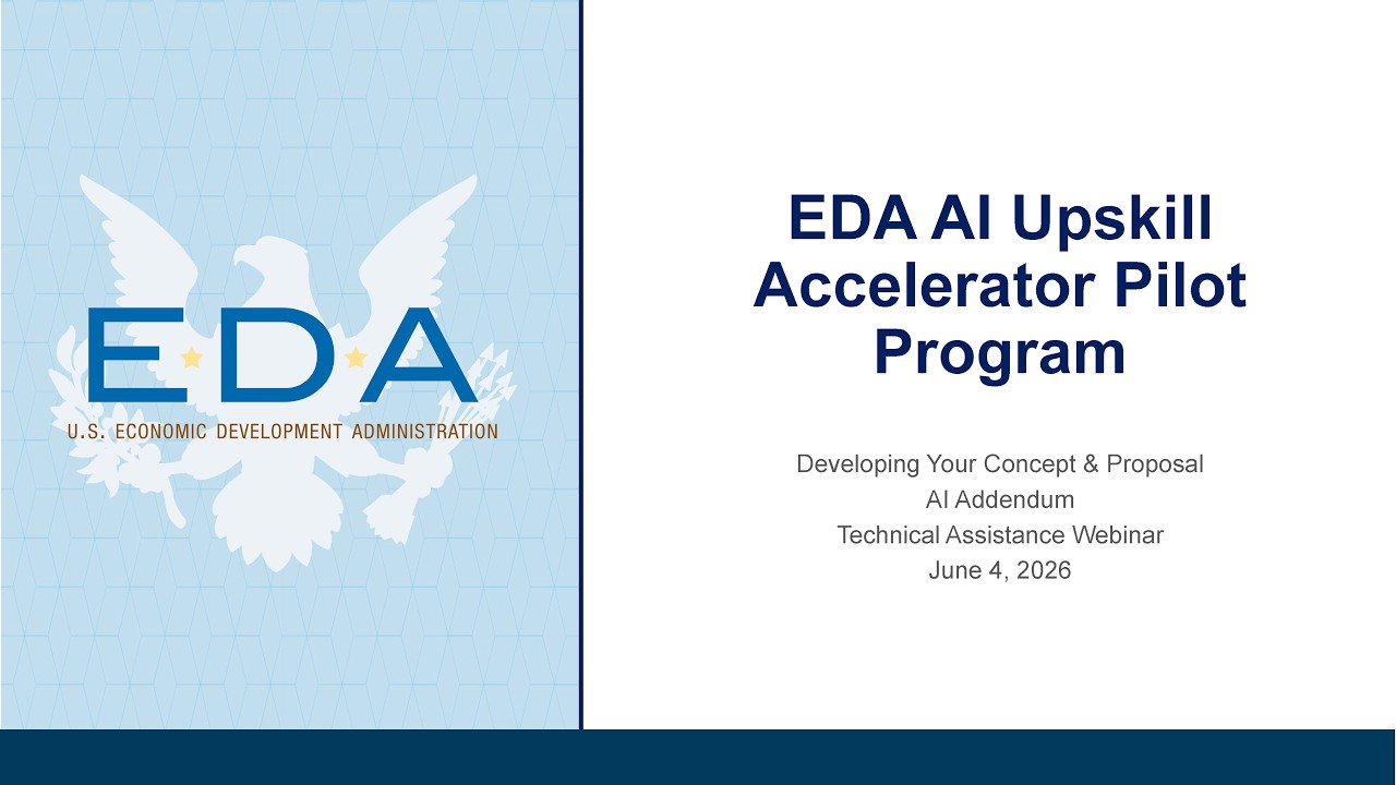 EDA AI Upskill Accelerator Pilot Program - Developing Your Concept