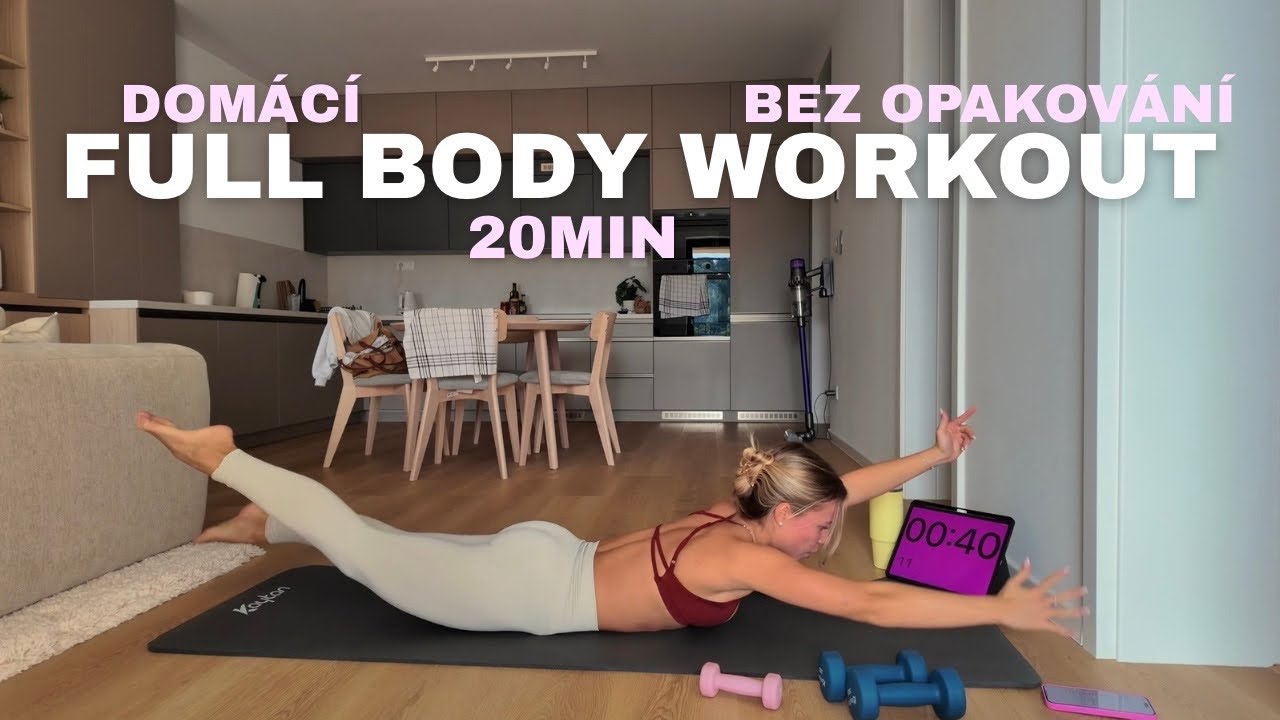 Dom&aacute;c&iacute; full body workout bez opakov&aacute;n&iacute; - 20MIN 🩷