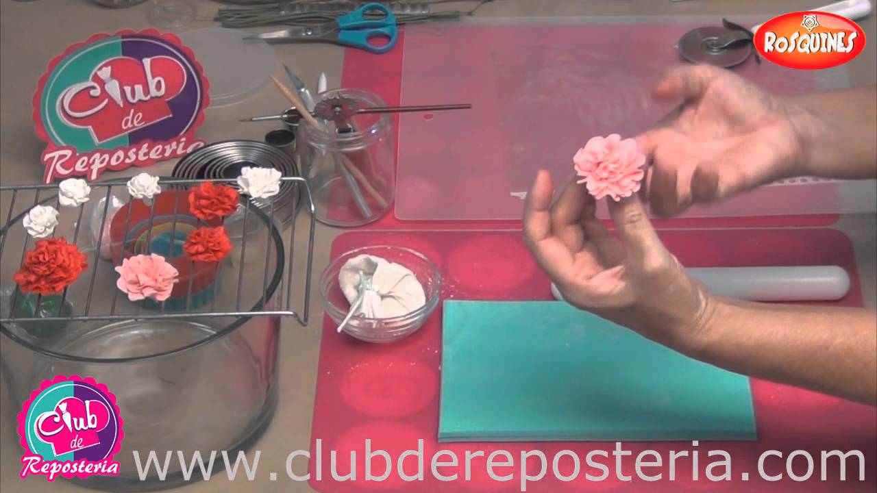 Clavel de Fondant Fácil y Rápido│Club de Reposteria