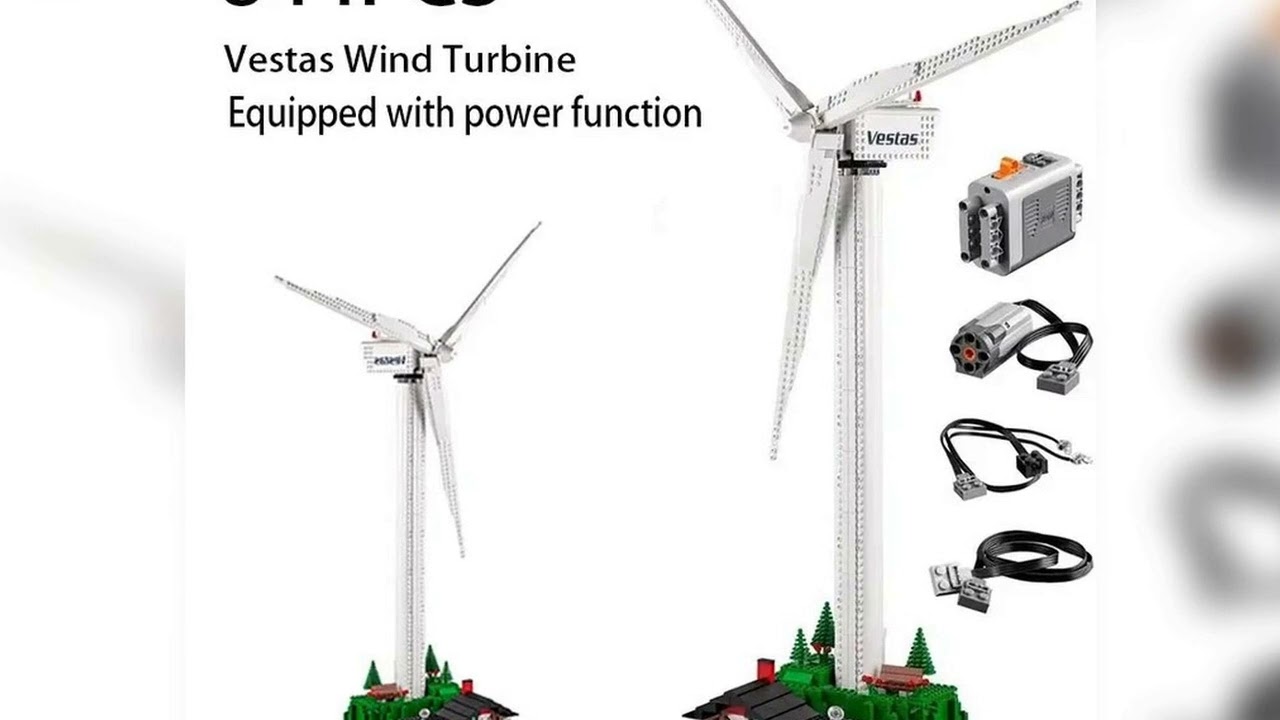 A must-have product! 844PCS Creative Series Vestas Wind Turbine Building Blocks Electric Windmill