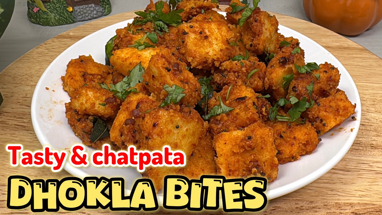 Chatpata Dhokla Bites | चटपटा ढोकला बाइट्स | Instant Suji Besan Dhokla with Spicy Chutney