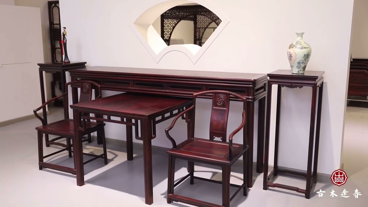 豪门专用的一款红木家具，中国传统的代表器型明式中堂六件套 #红木  #中式  #家具  #匠人精神  #纯手工打造