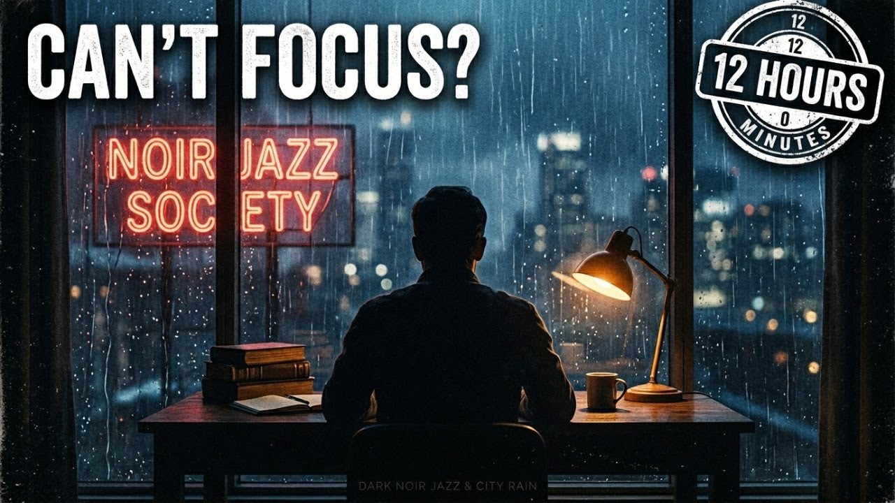 12 Hours City Rain & Vintage Vibes: Relaxing Noir Jazz Archive | Vol. 2b