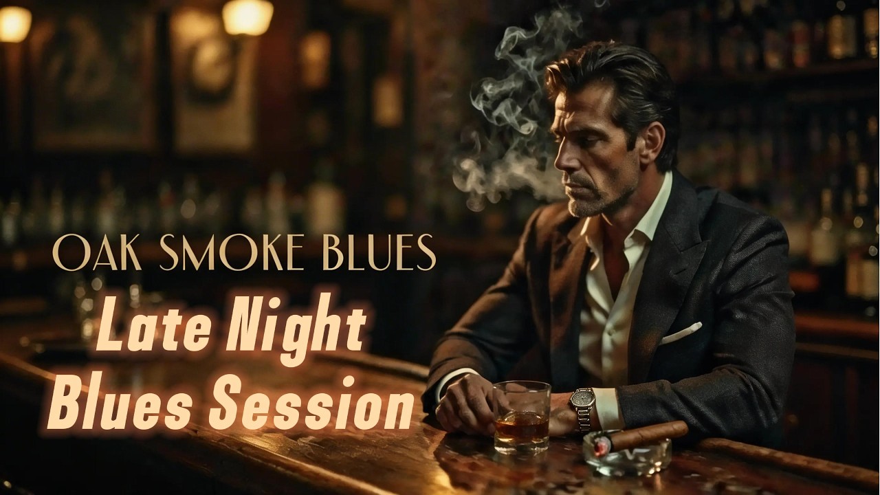 Oak Smoke Blues | 1 Hour of slow Blues  & Midnight  whiskey Mood #bluesmusic
