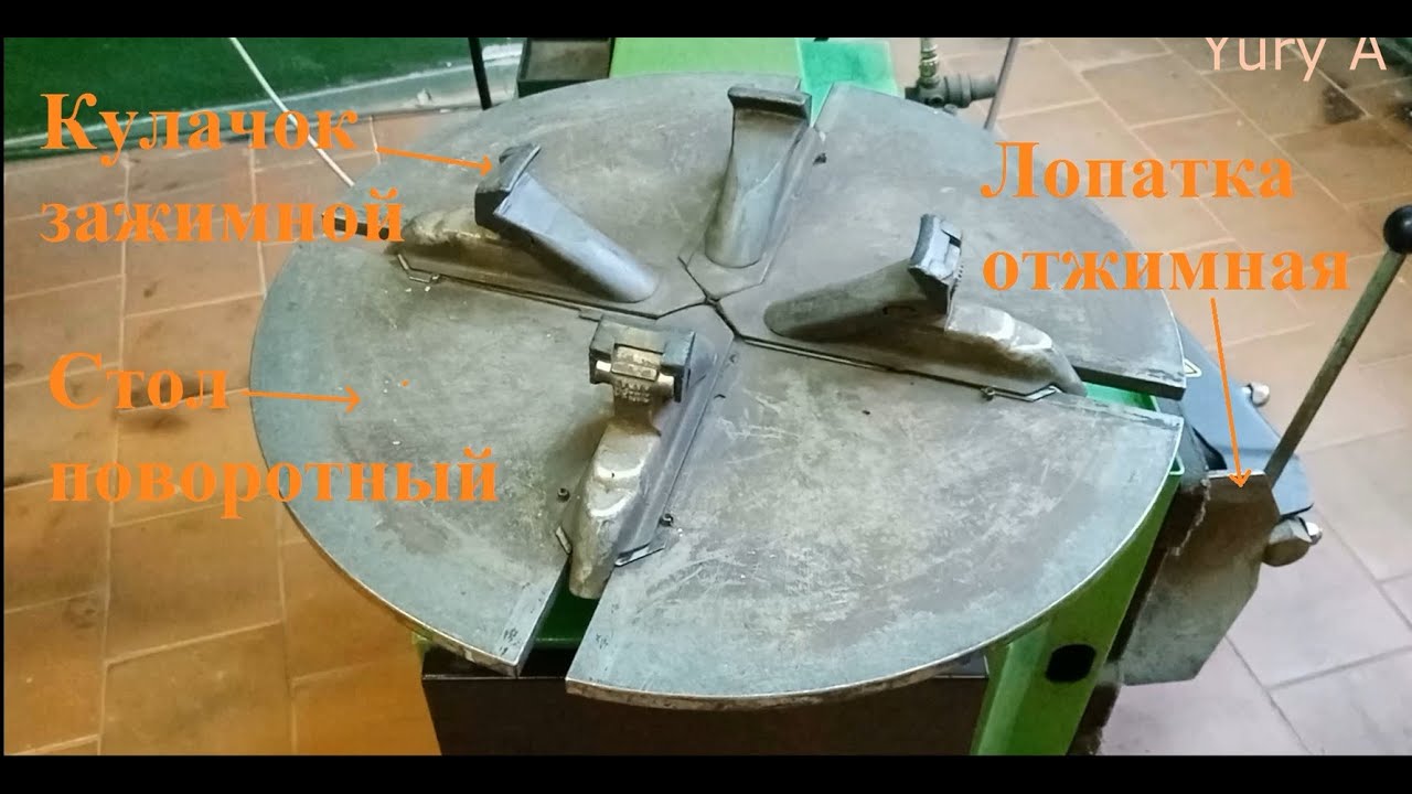 Шиномонтажный станок.  Устройство и работа
