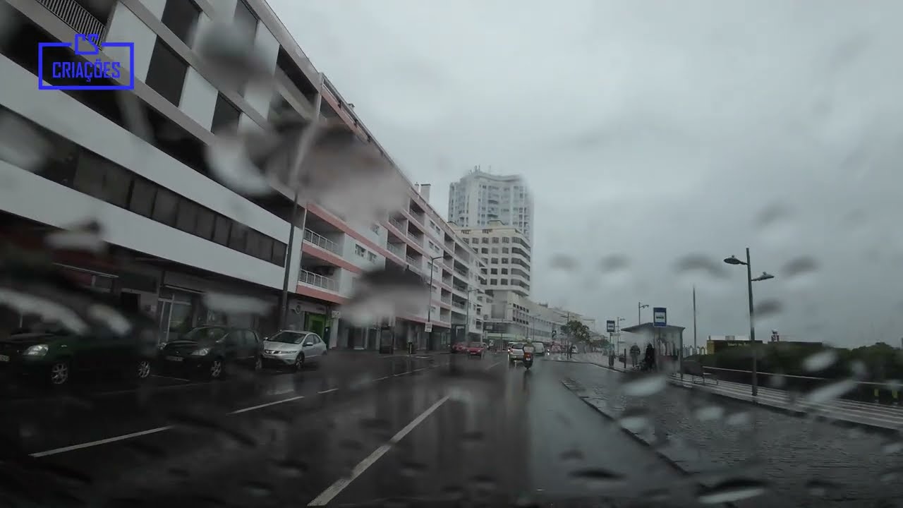 Ponta Delgada em dia de chuva 29-1-2024