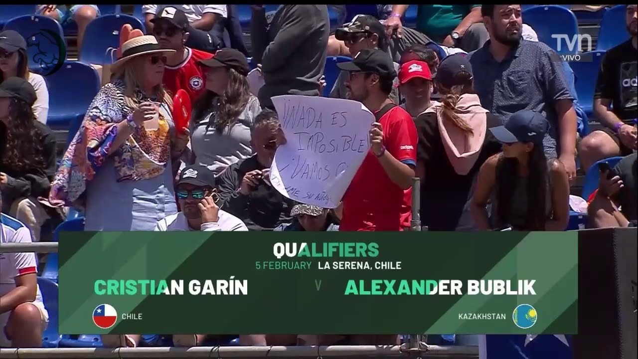 Copa Davis 2023: Cristian Garin (Chile) vs Alexander Bublik (Kazajistán)  - Partido completo