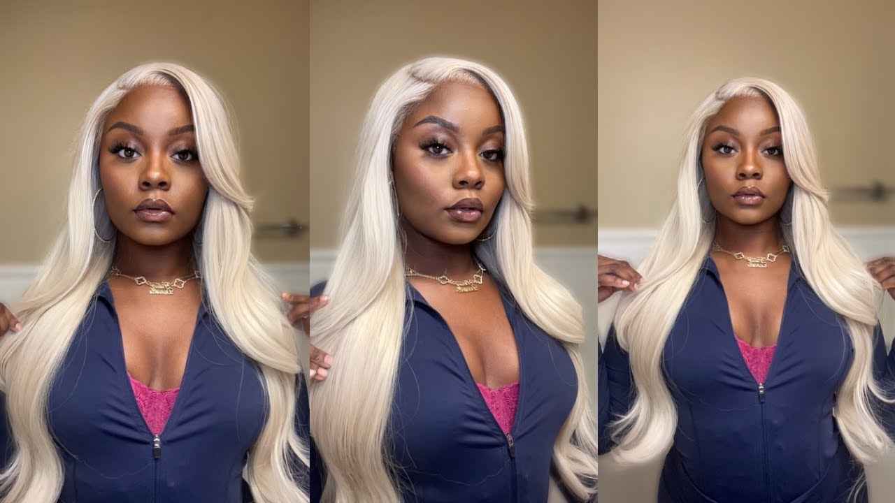 PERFECT SYNTHETIC PLATINUM BLONDE WIG** Darkskin girl approved