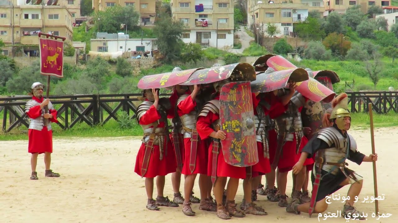 عرض | الجيش الروماني | في | مدينة جرش الاثرية | Roman army show in Jerash