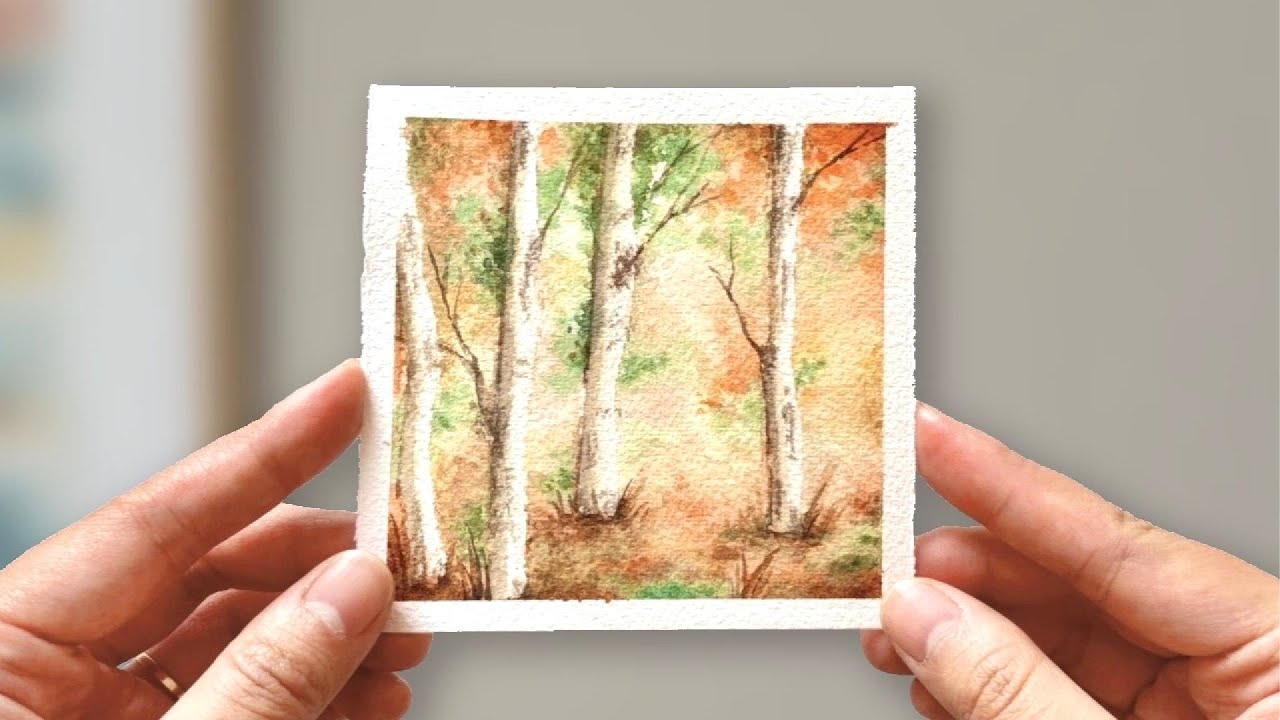 My Favorite Watercolor Trick for Painting Trees ✧