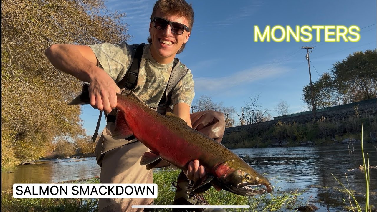 NONSTOP ACTION - Salmon Fishing NE Oregon - Upper Columbia Tributary 