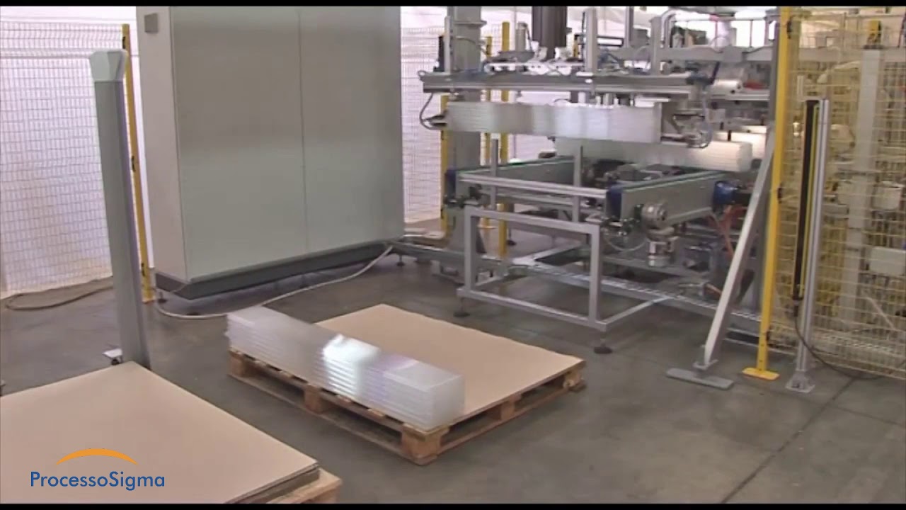 Impianti Novopac Tubi Vetro Shrink Wrap of Glass Tubes for Vials with Palletizer