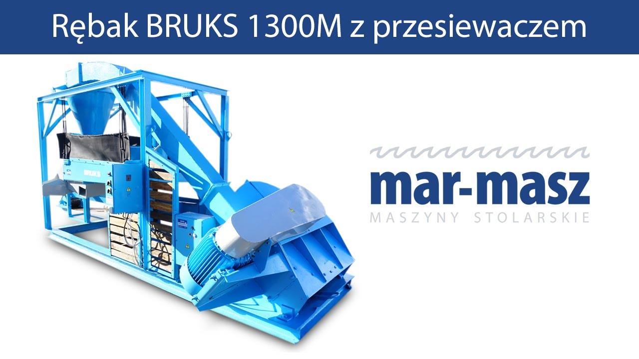 Rębak BRUKS 1300M z przesiewaczem - Mar-Masz | Woodworking Machines