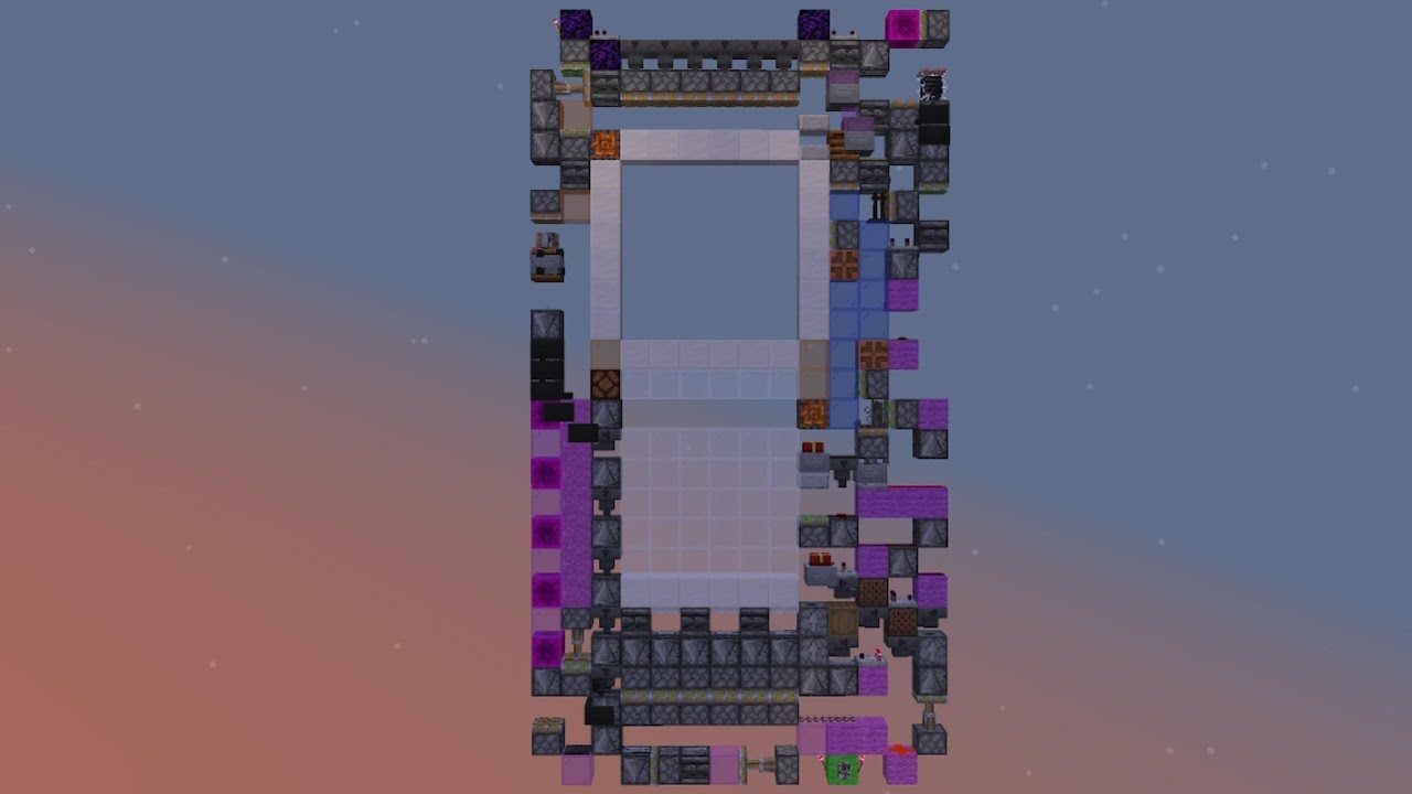 Smallest 6x6 Glass Piston Door (364 Blocks)