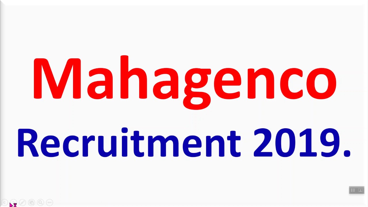 Mahagenco Recruitment 2019.
