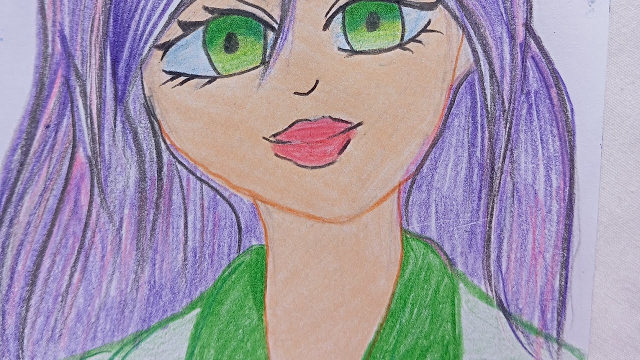 LIVE💜🧿Try to Draw Anime Girl 1st time 😅😱How's it????