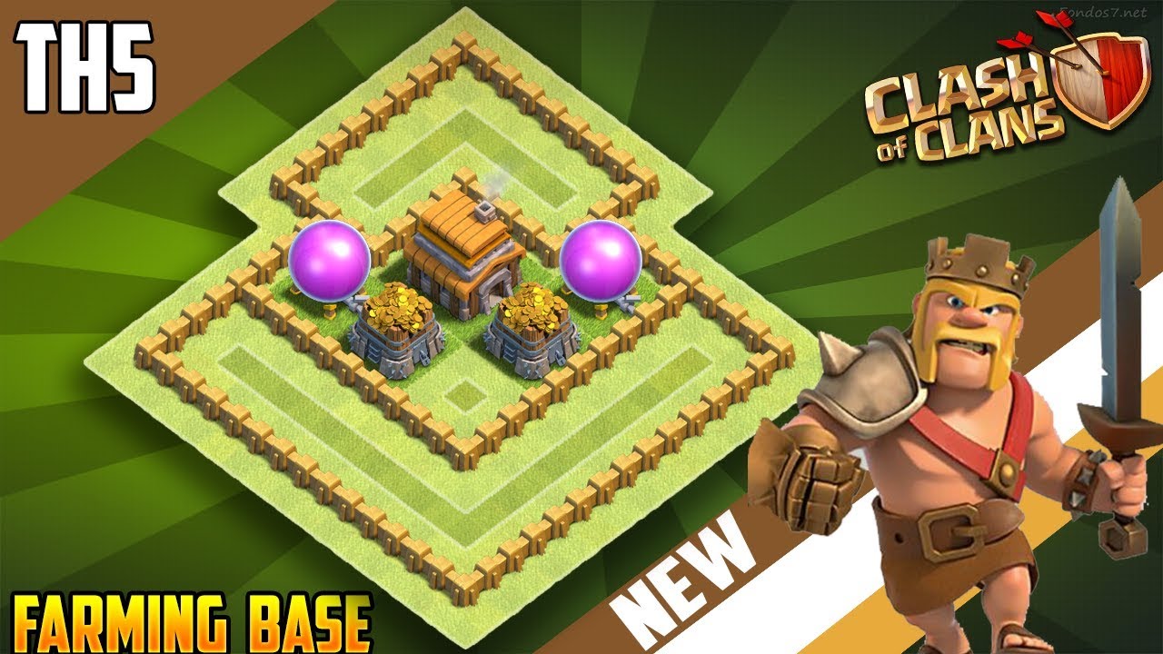 INSANE TH5 FARMING/HYBRID BASE w/REPLAYS!! [CoC 2018] New Best Town Hall 5 (TH5) Base Design