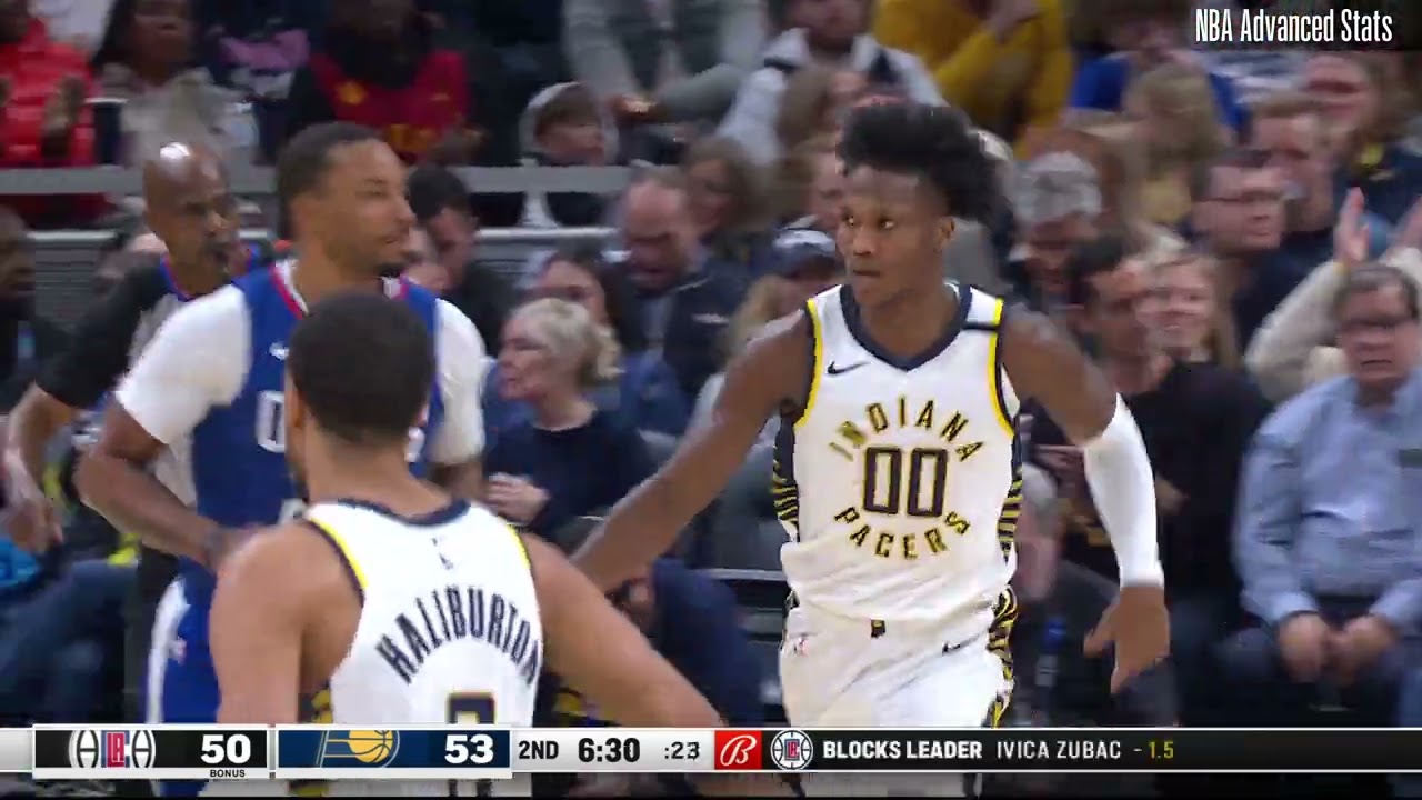 Bennedict Mathurin 34 pts 6 reb 2 ast vs LA Clippers | 2023-12-18