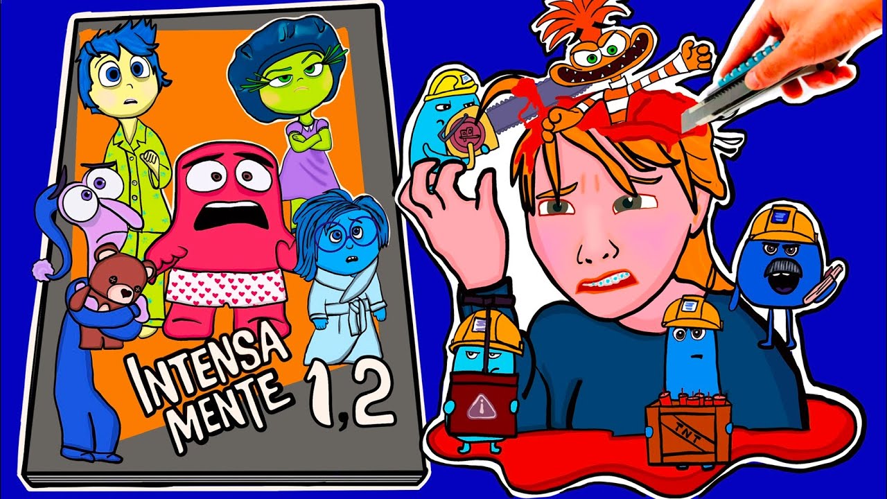 HAZ UN LIBRO DE JUEGOS 😍 INTENSAMENTE 1 Y 2 + (Riley Squishy) DIY Inside Out 2 ( Vergüenza Squishy)