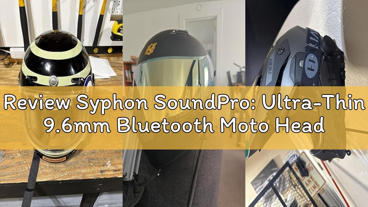 Review Syphon SoundPro: Ultra-Thin 9.6mm Bluetooth Moto Headphones - Glove-Friendly Controls, Massiv