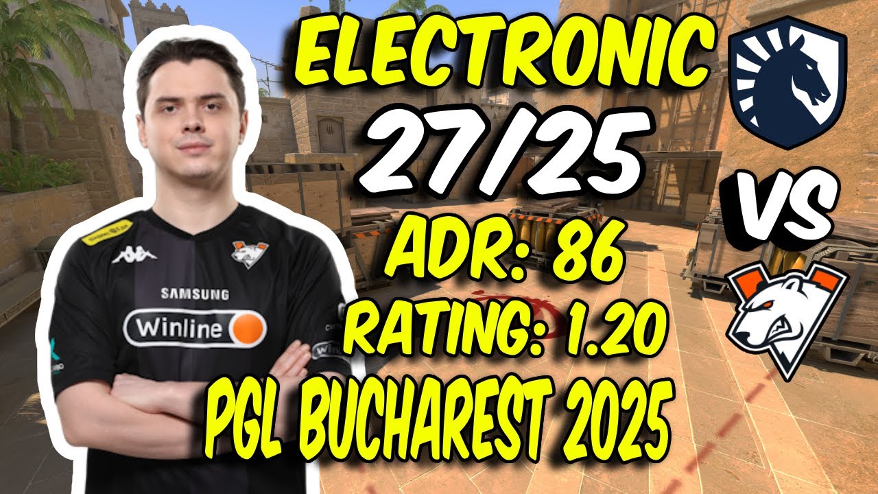 Virtus.pro electroNic (27/25) vs Liquid! CS2 electroNic POV (Mirage) at PGL Bucharest 2025