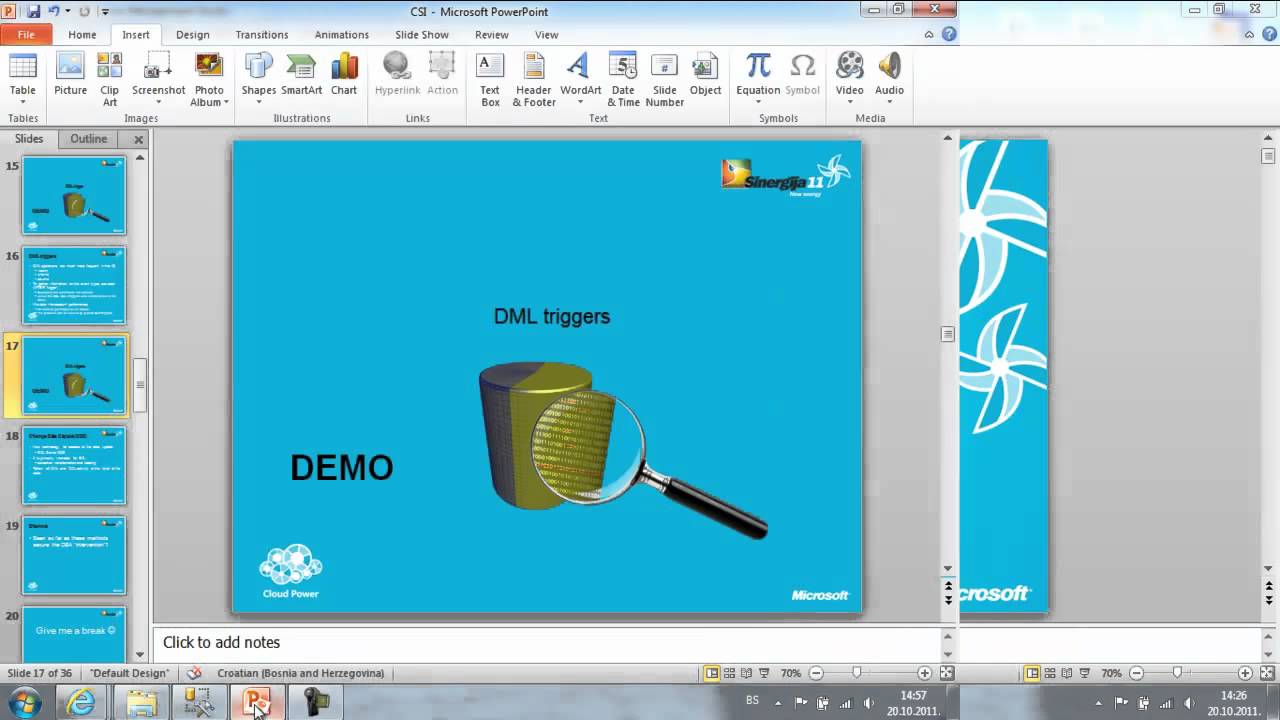CSI SQL Server (Digital Evidence Collection) :: Sinergija 2011 - HD