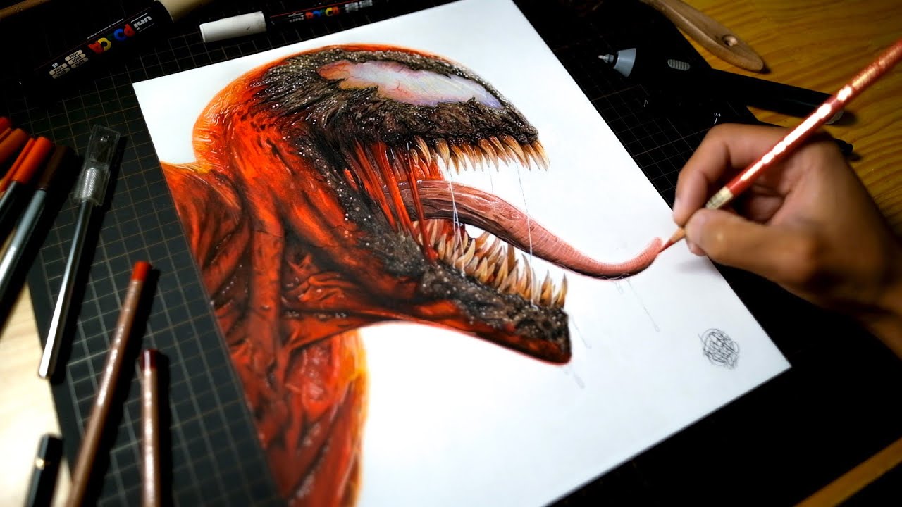 Drawing Carnage + TUTORIAL │ Venom: Let There Be Carnage