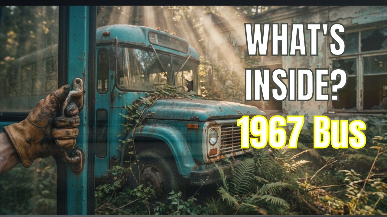 ASMR - Exploring a 1967 Bus Behind an Old Veterinary Clinic