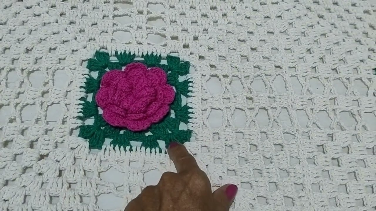 Então resolvi vender a colcha de crochê 