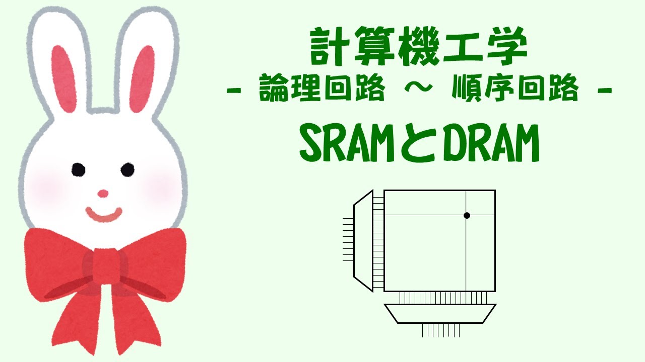 SRAMとDRAM - 順序回路 - うさぎ先生ととり先生の計算機工学