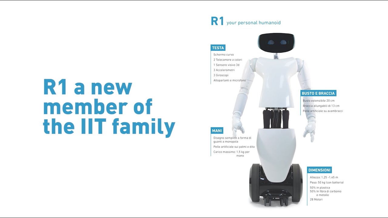 R1 walking around the Istituto Italiano di Tecnologia