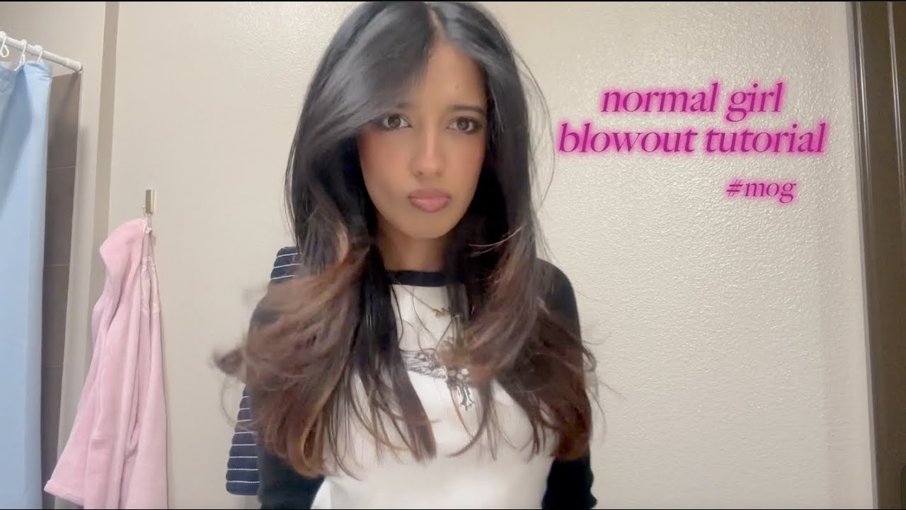normal girl blowout // hair tutorial