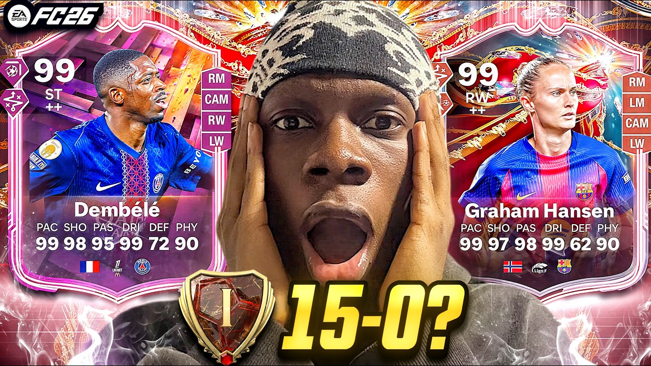 This 99 DEMBELE X HANSEN Duo IS A JOKE!! 15-0 RANK 1 FUT CHAMPS?!?!