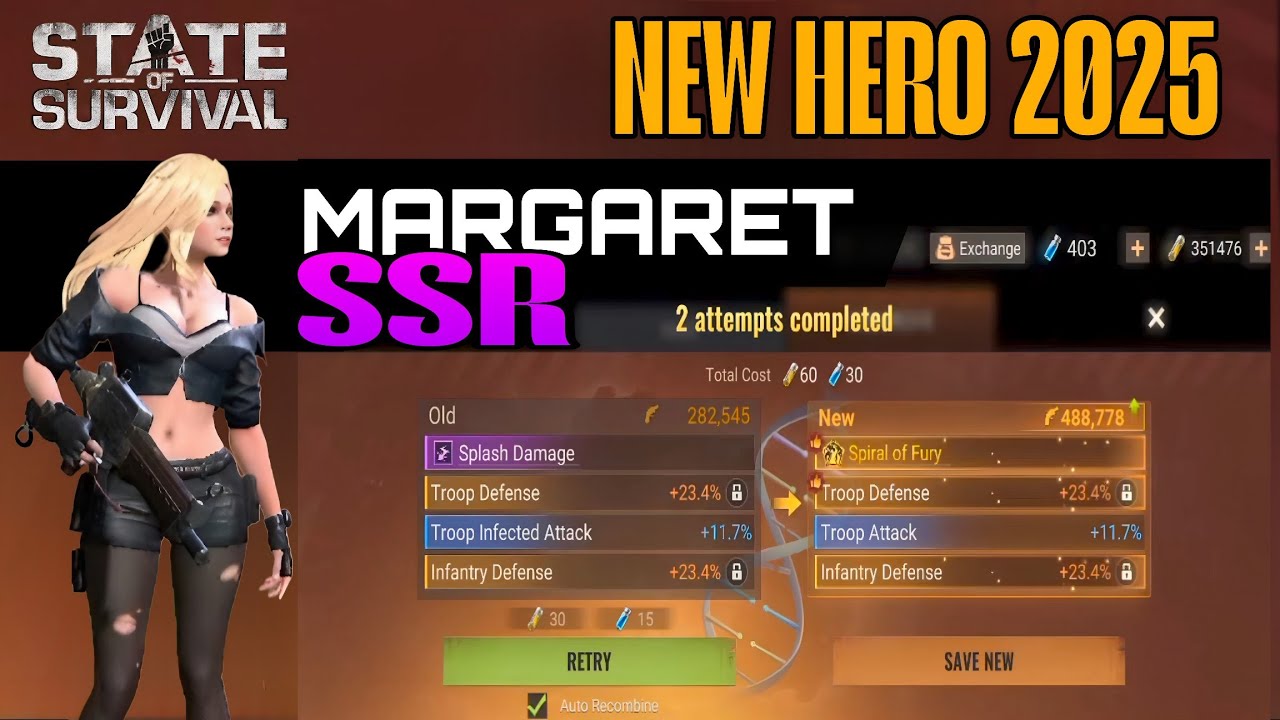 State Of Survival: Маргарет, новый герой, тип SSR
