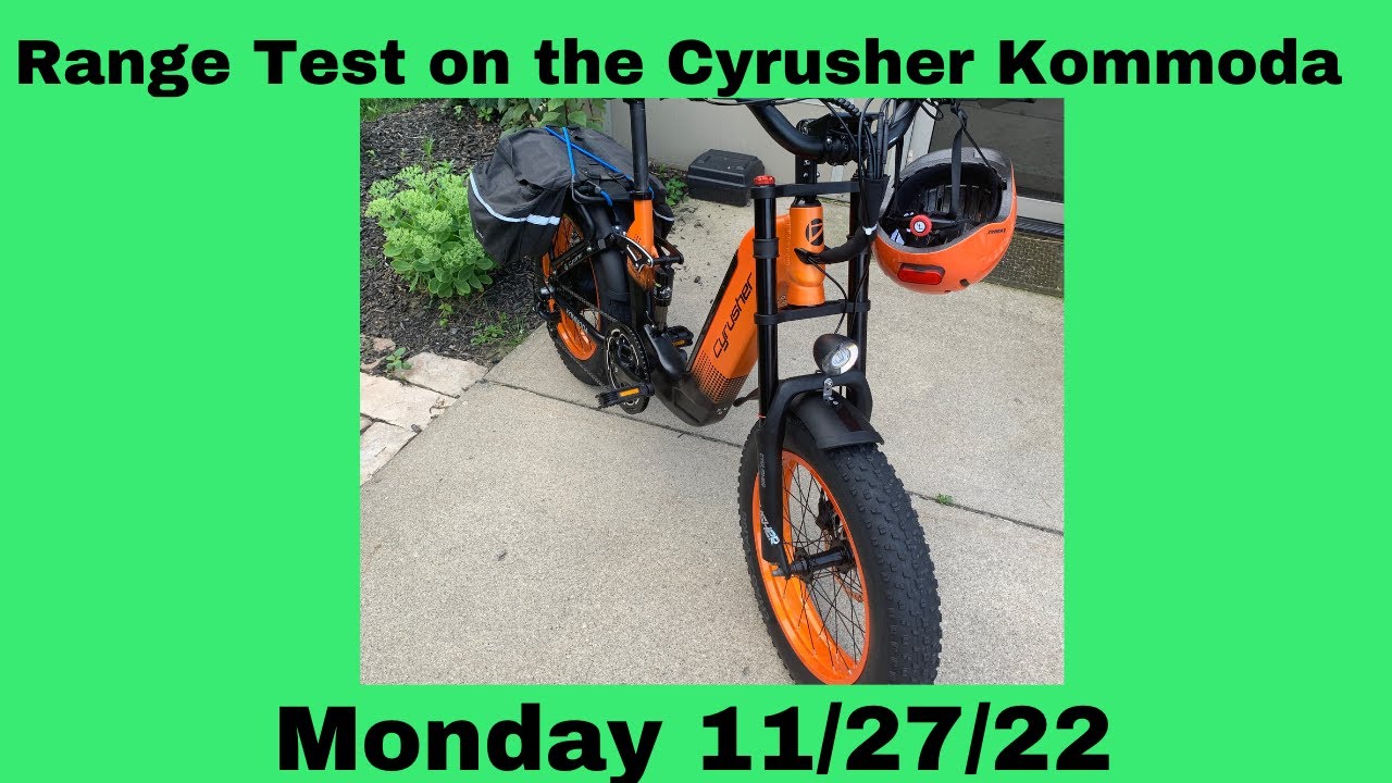 Посмотрите это видео! Тест-драйв Cyrusher Kommoda E Bike на скорости 27 миль в час.