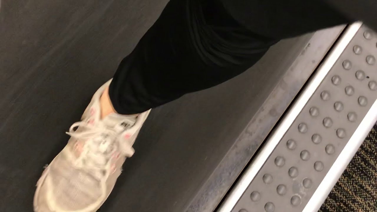 On The Treadmill Wearing Half TrashedNike Free Run 5.0 Running Shoes Sockless