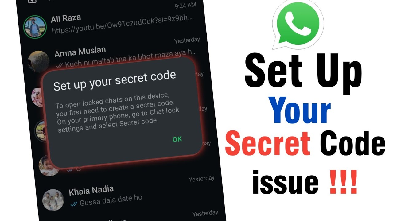Whatsapp Set Up Your Secret Code Problem Solution | Set Up Your Secret Code Whatsapp Issue
