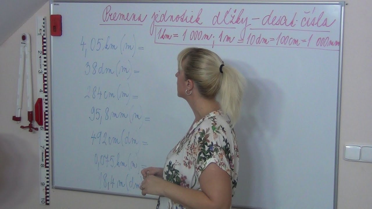 Matematika - premena jednotiek dĺžky - desatinné čísla.