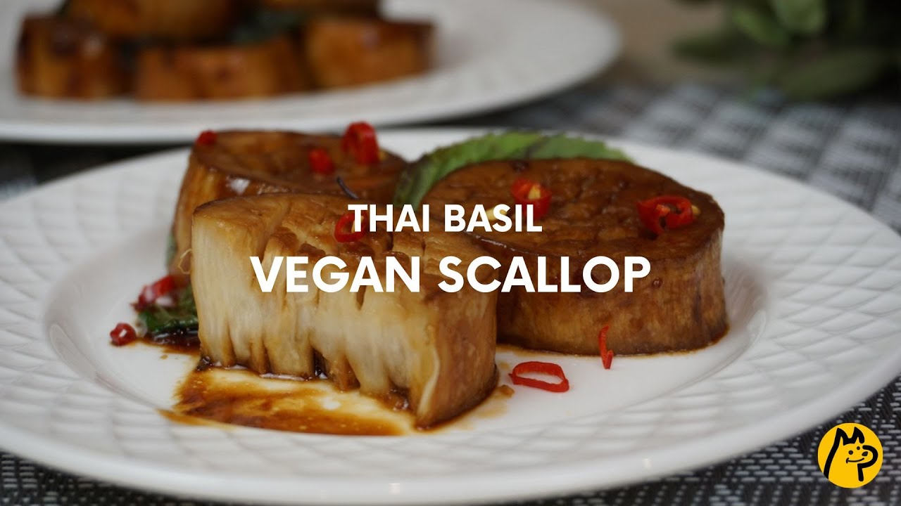 Thai Basil Vegan Scallops | Simple & Flavorful