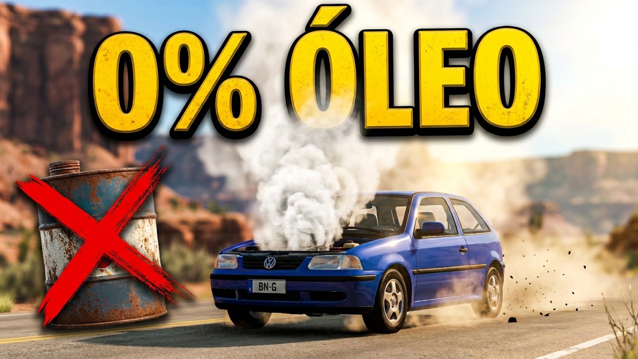 Qual motor vai mais longe sem Óleo? #beamngdrive #simulador #carros #jogos #beamng