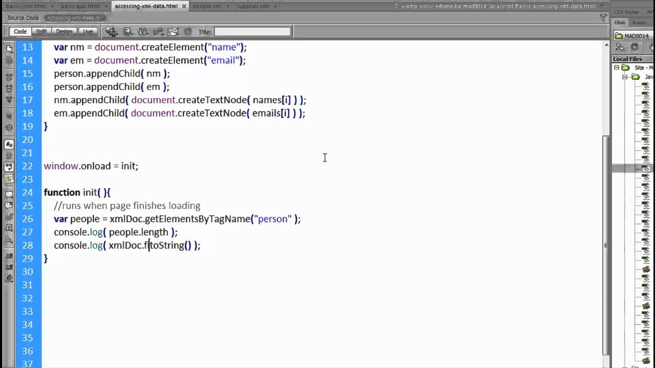MAD9014 - Accessing XML Data